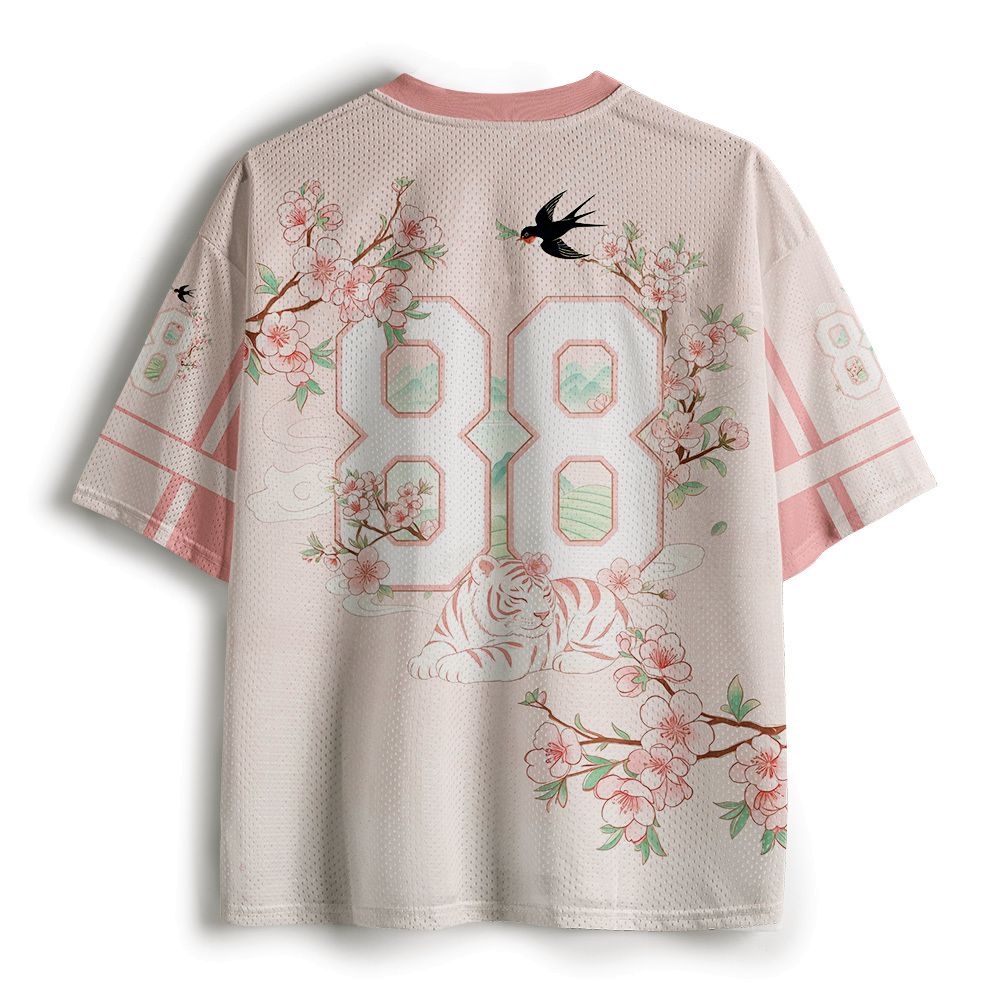 Kyoto-Lion Sakura White Tiger Mesh Jersey