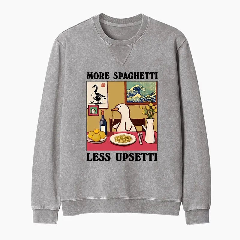 Japanese Washed Terry Sweatshirt for Streetwear