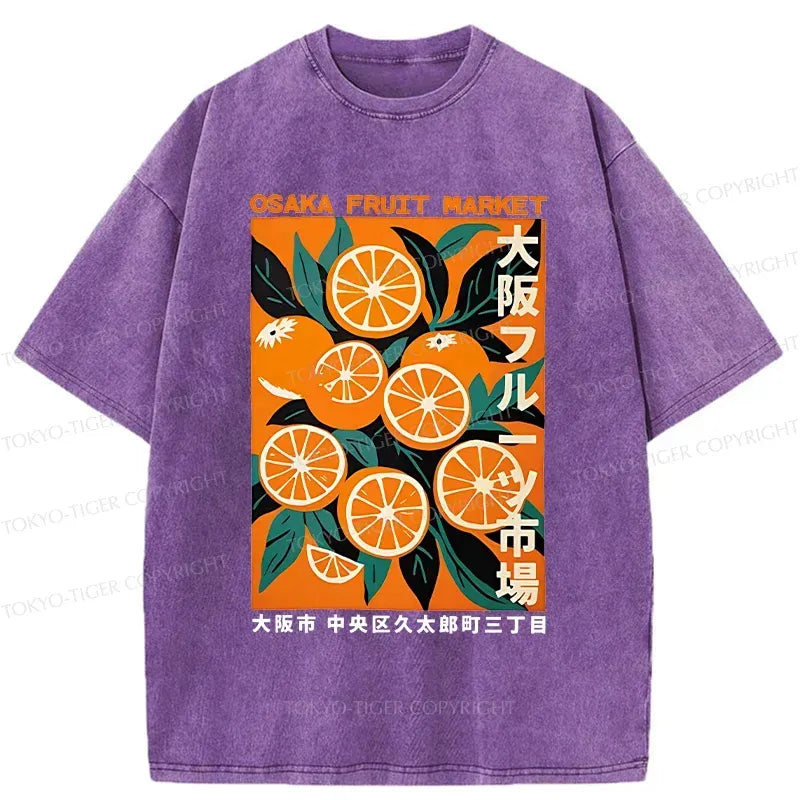 Orange Washed Vintage T-Shirt for Summer