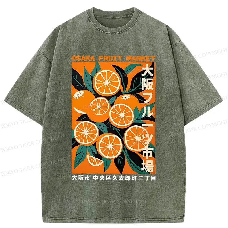 Orange Washed Vintage T-Shirt for Summer