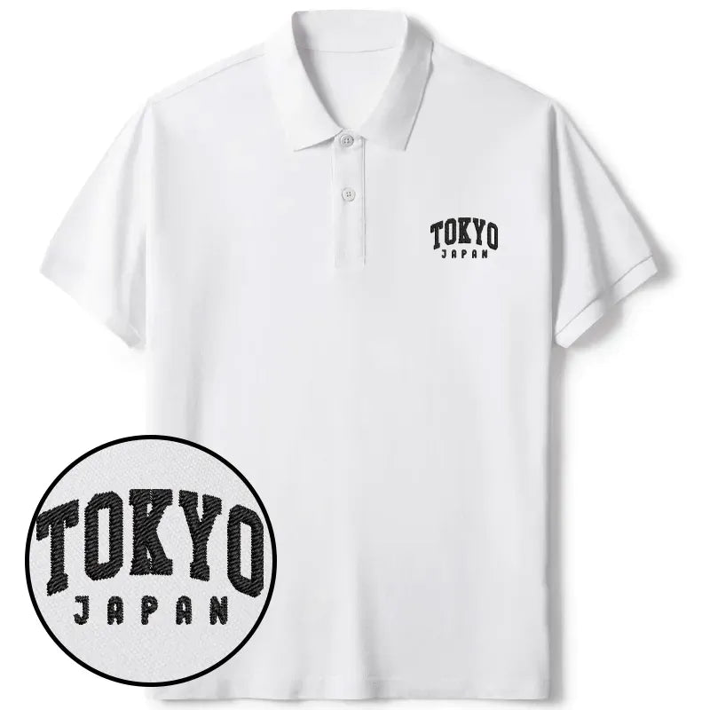 Kyoto-Lion Japan Tokyo Embroidered Polo T-Shirt