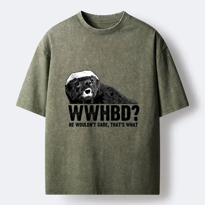 Kyoto-Lion What Would Honey Badger Do Washed T-Shirt