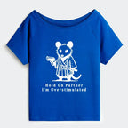 Kyoto-Lion Funny Possum Samurai Off Shoulder T-Shirt
