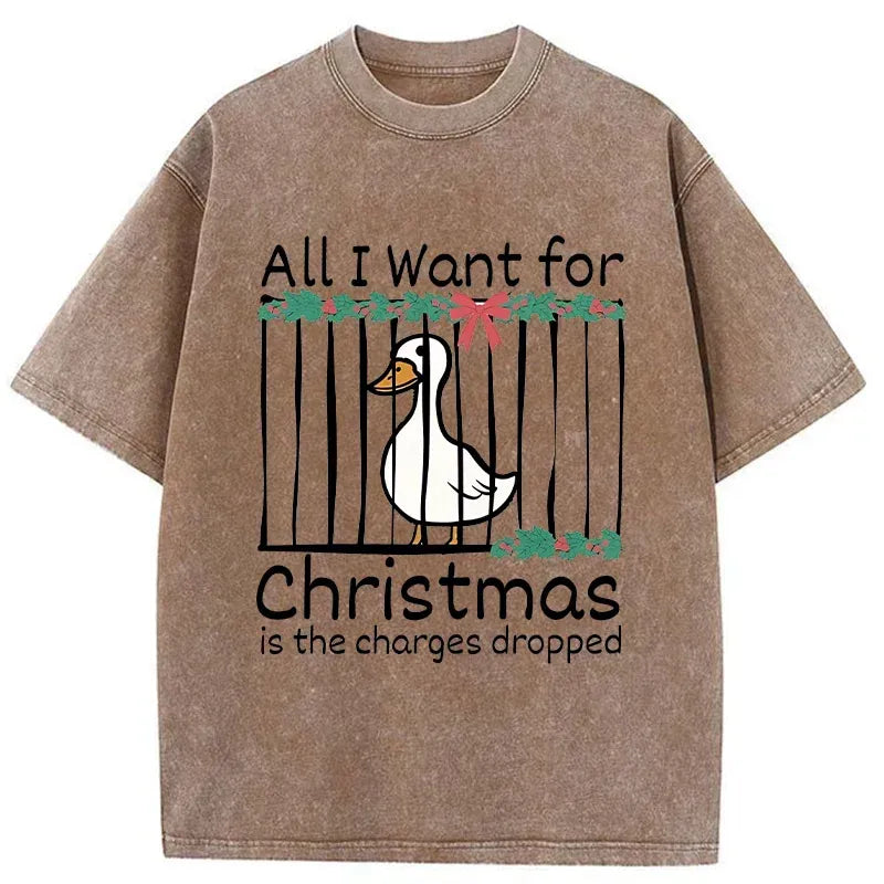 Japanese Vintage Washed T-Shirt for Christmas Gift