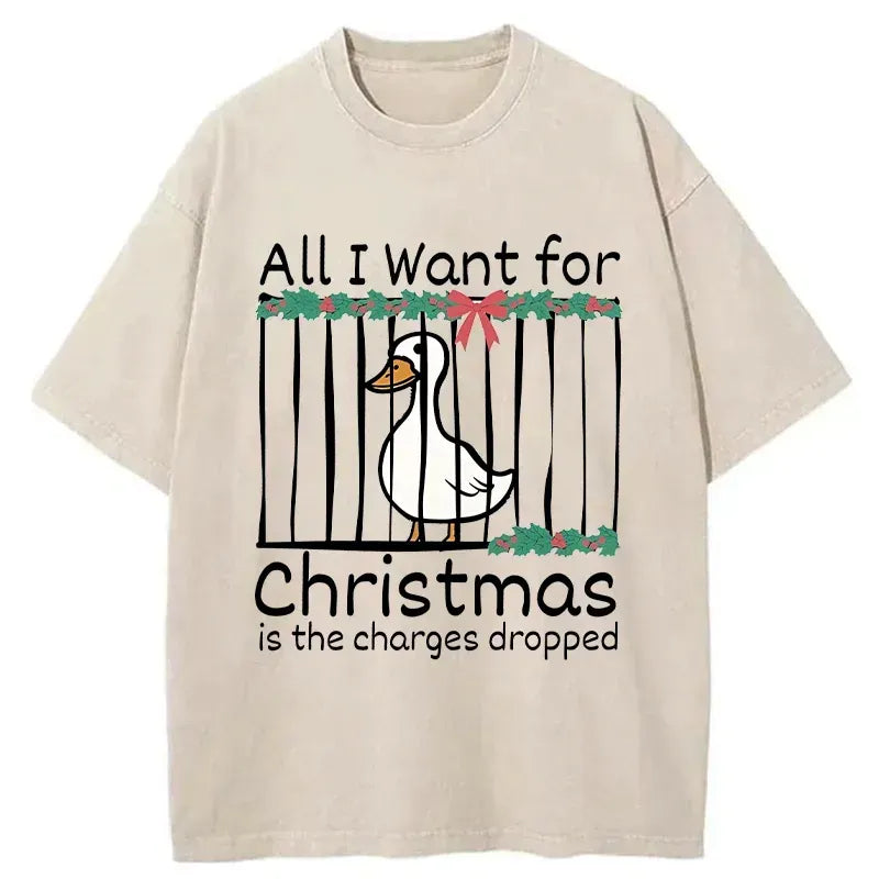 Japanese Vintage Washed T-Shirt for Christmas Gift