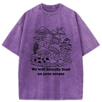 Kyoto-Lion Funny Mushroom Washed T-Shirt
