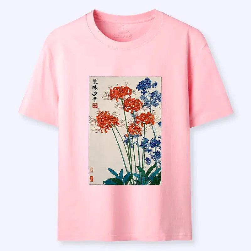 Kyoto-Lion Red Spider Lily Bloom Classic T-Shirt