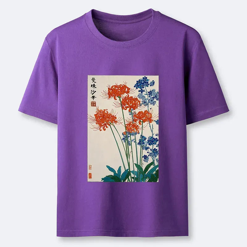 Kyoto-Lion Red Spider Lily Bloom Classic T-Shirt