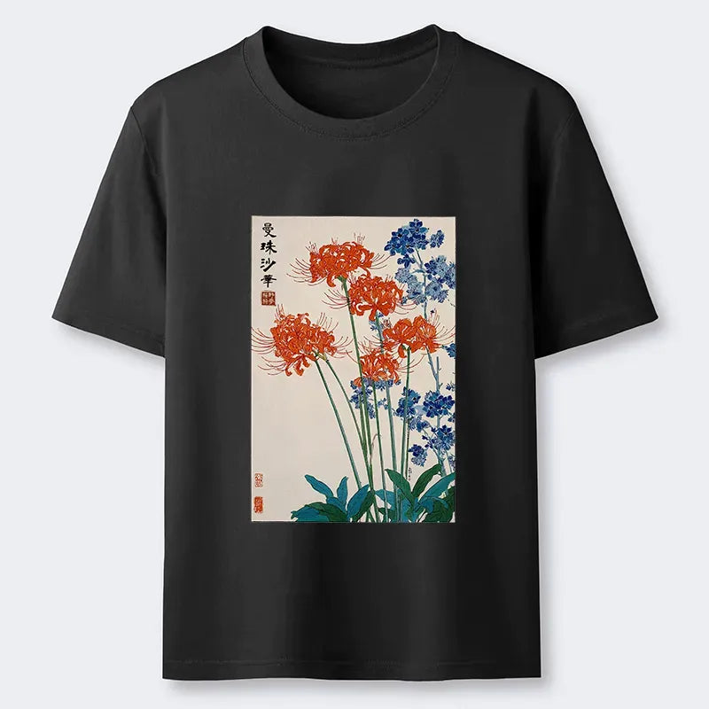 Kyoto-Lion Red Spider Lily Bloom Classic T-Shirt