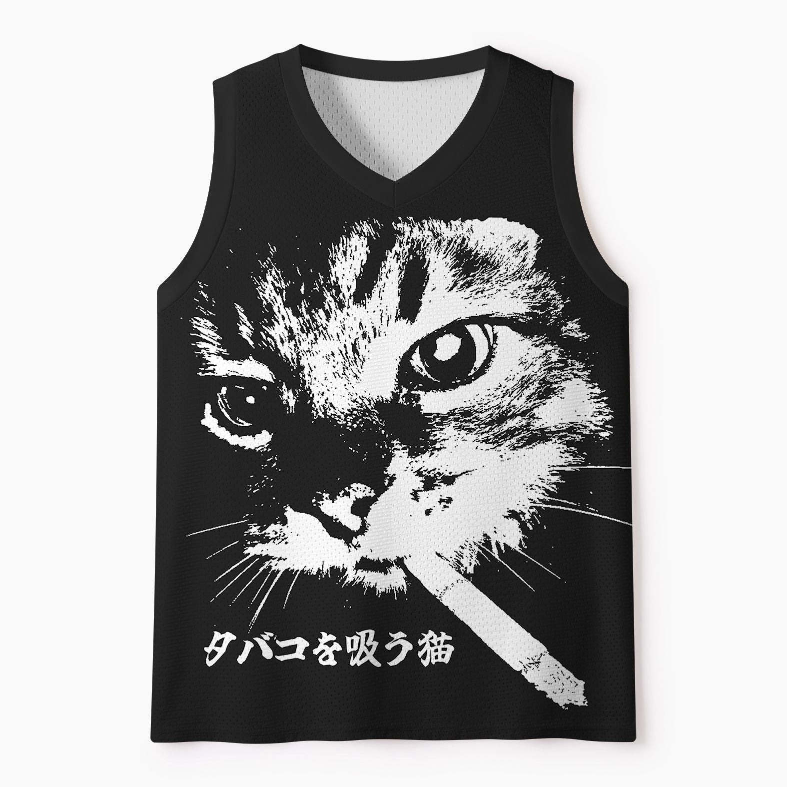unisex cat smoking tank top for summer