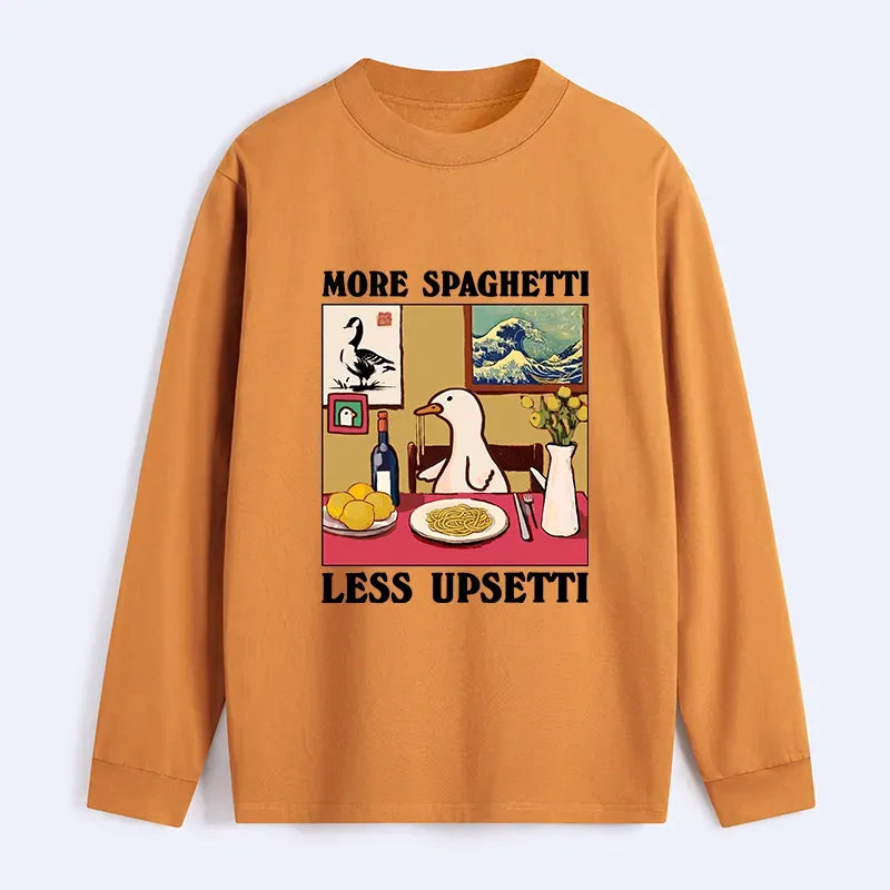 Kyoto-Lion More Spaghetti Less Upsetti Goose Classic Long Sleeve T-Shirt