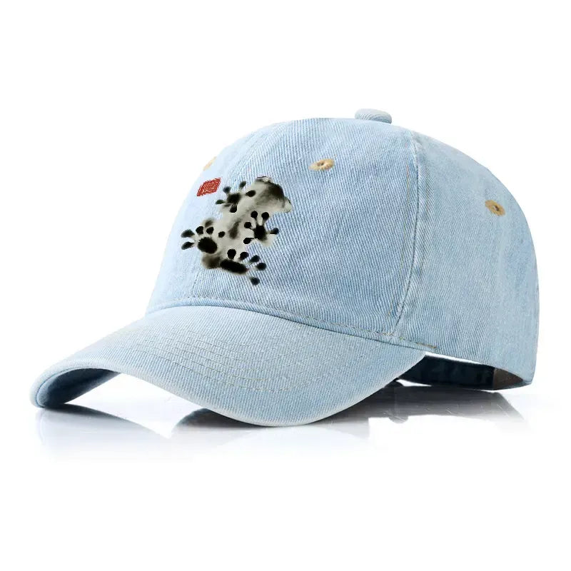 Frog Denim Cap for Street Style
