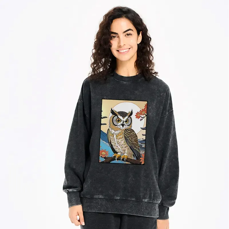 Japanese Woodblock Print Sweatshirt Free Shipping