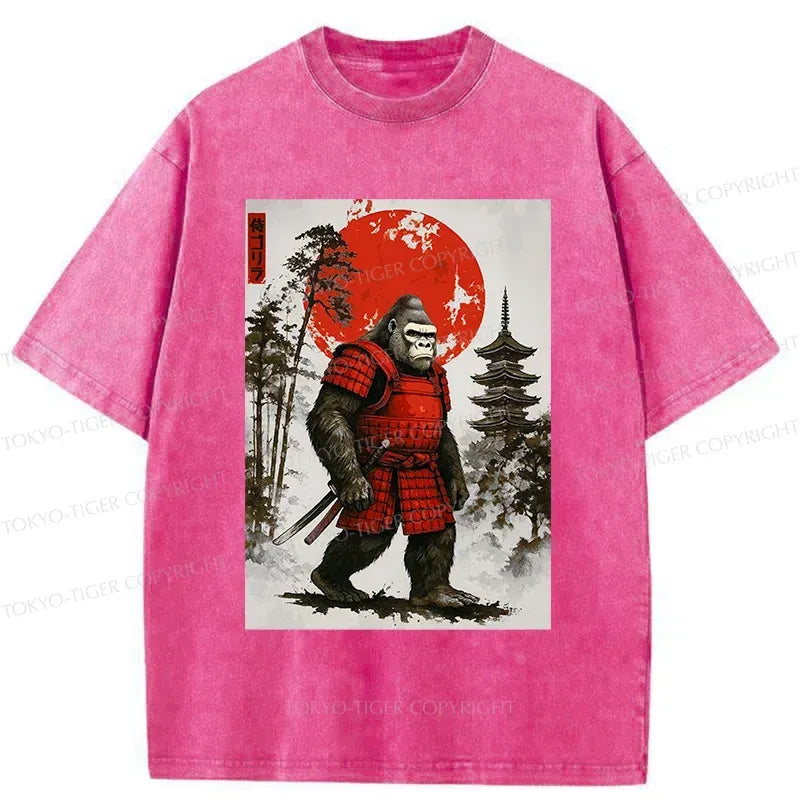 Kyoto-Lion Gorilla Warrior Washed T-Shirt