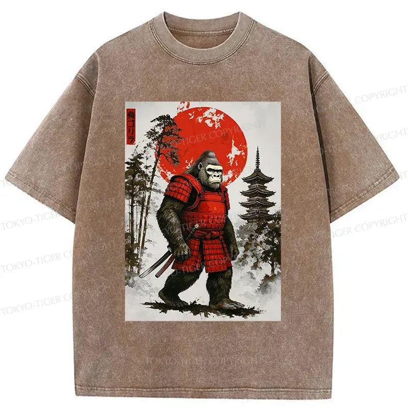 Kyoto-Lion Gorilla Warrior Washed T-Shirt