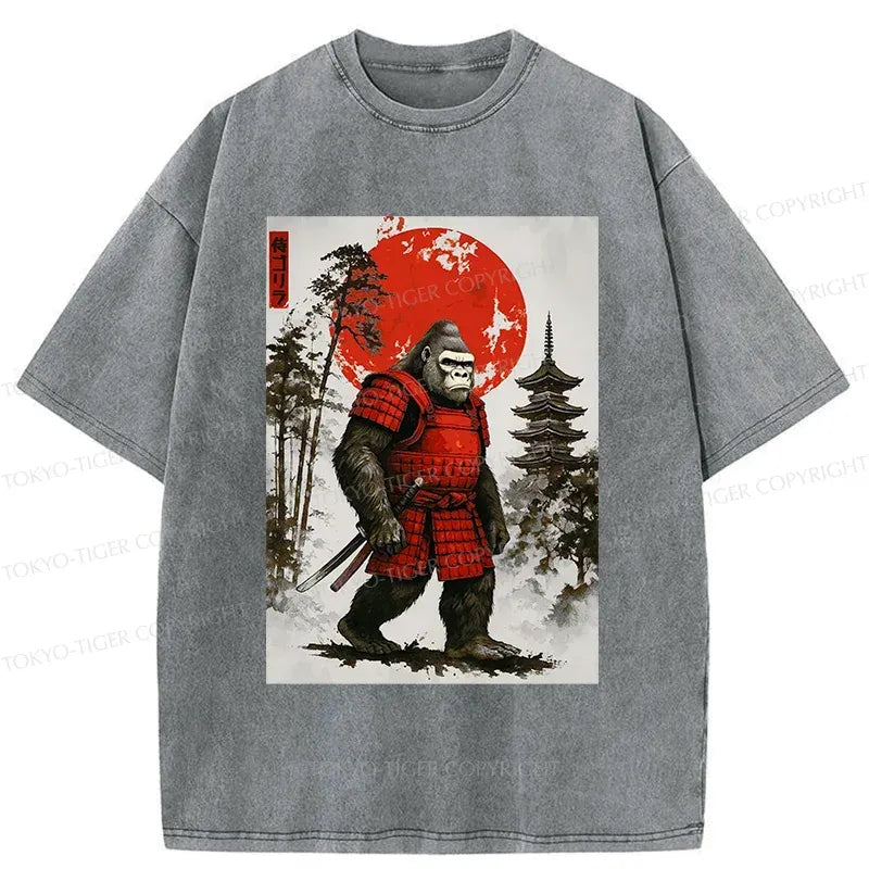 Washed lion tee for streetwear