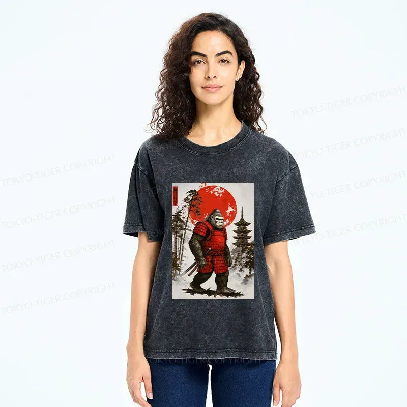 Kyoto-Lion Gorilla Warrior Washed T-Shirt