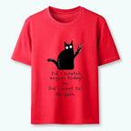 Japanese Vintage Cat T-Shirt for Streetwear