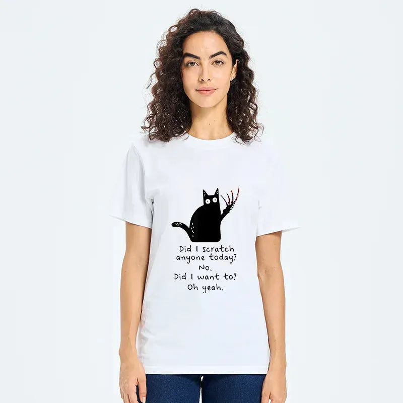 Japanese Vintage Cat T-Shirt for Streetwear