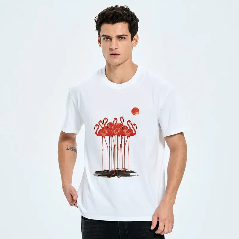 Kyoto-Lion Flamingos at Dusk Classic T-Shirt