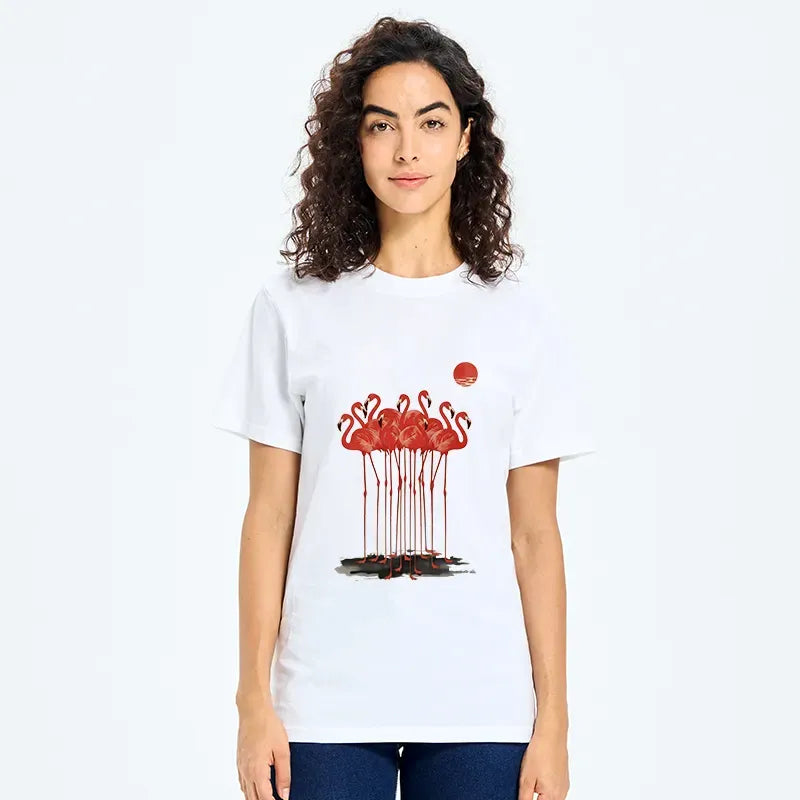 Kyoto-Lion Flamingos at Dusk Classic T-Shirt