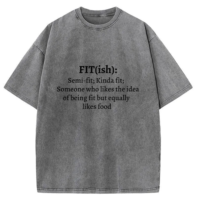 Kyoto-Lion Fitness Enthusiast And Foodie Washed T-Shirt