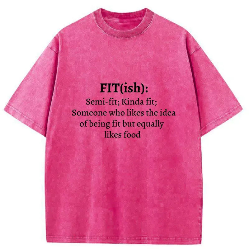 Kyoto-Lion Fitness Enthusiast And Foodie Washed T-Shirt