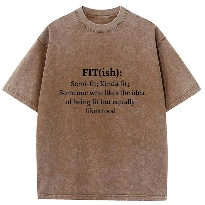Kyoto-Lion Fitness Enthusiast And Foodie Washed T-Shirt