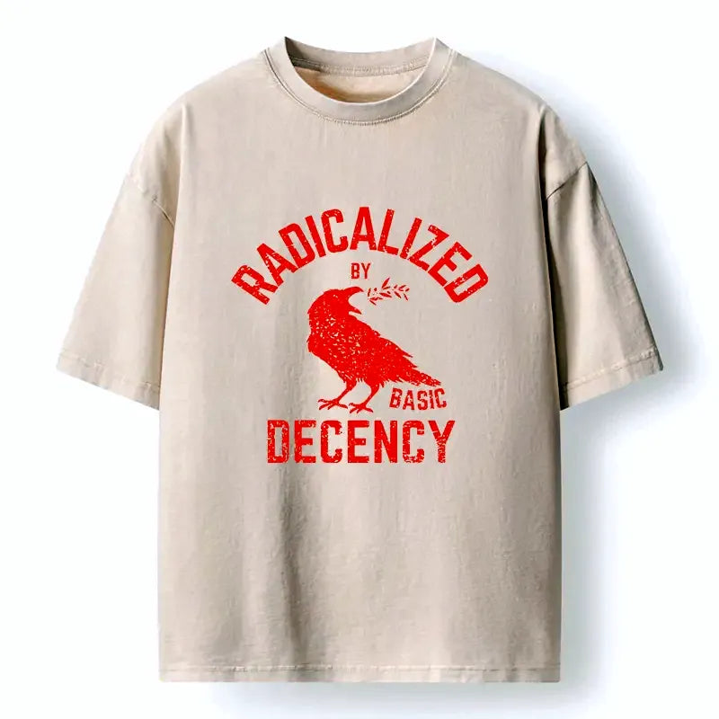Kyoto-Lion Thoughtful Crow Washed T-Shirt