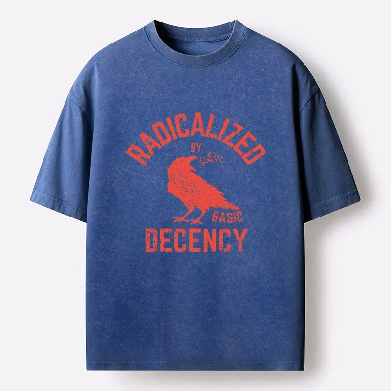 Kyoto-Lion Thoughtful Crow Washed T-Shirt