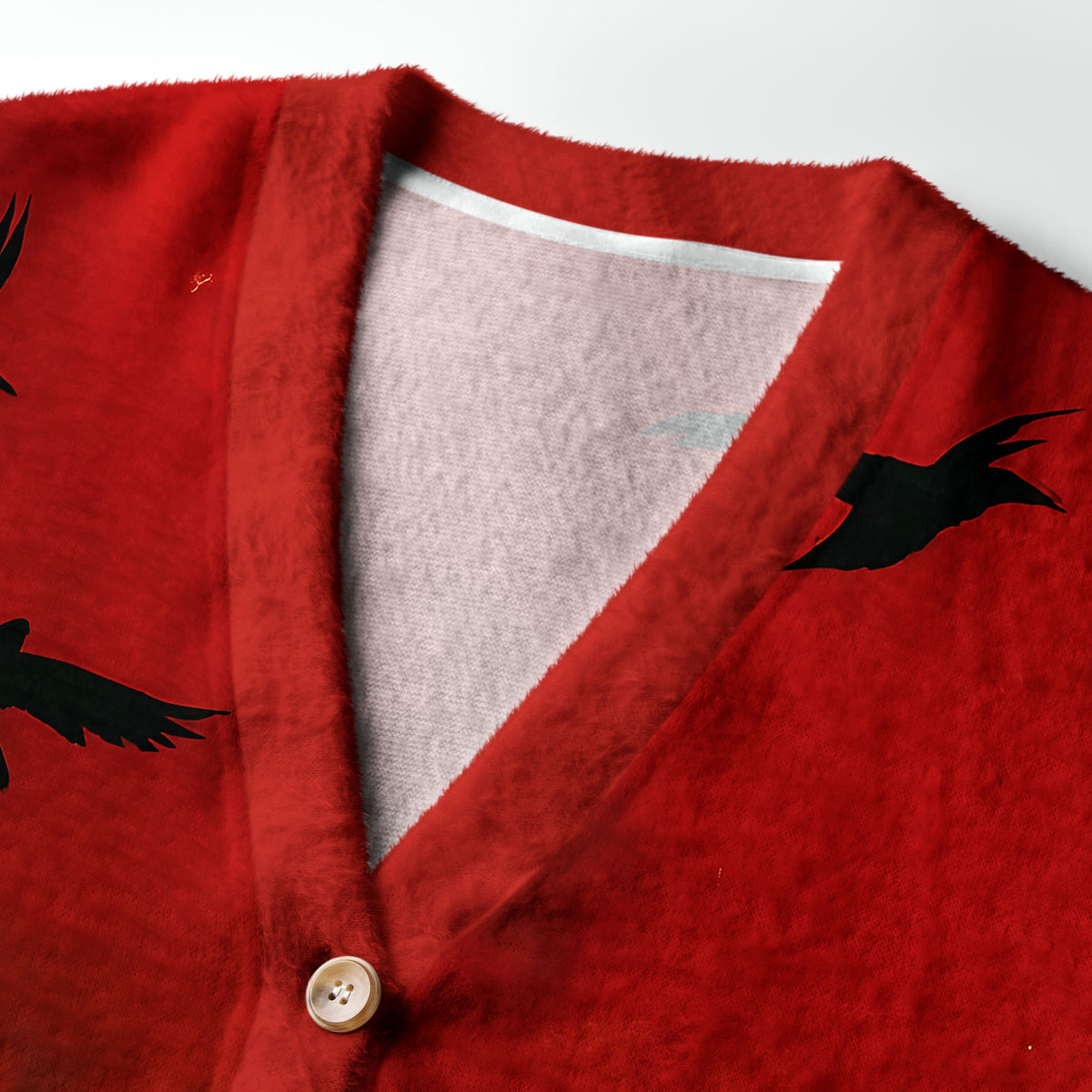 Kyoto-Lion Blood Night Samurai Ugly Cardigan Sweater