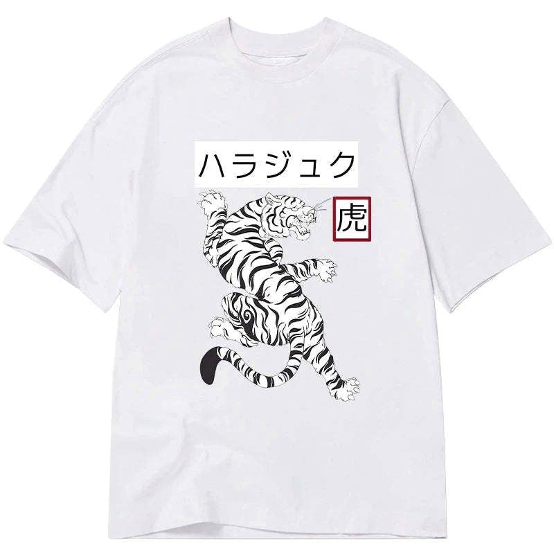 White Tiger Japanese Streetwear Tee