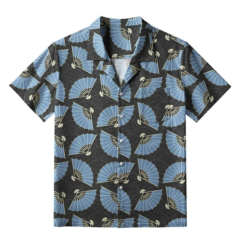 Ukiyo-e Waves Hawaiian Shirt for Vacation