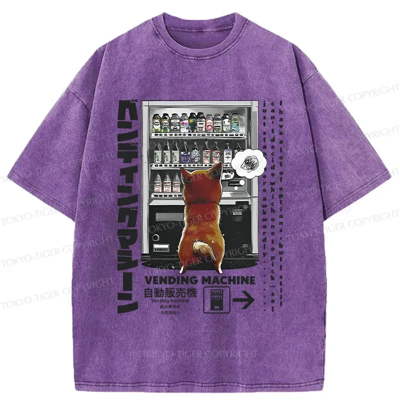 Kyoto-Lion Japanese Vending Machine Washed T-Shirt