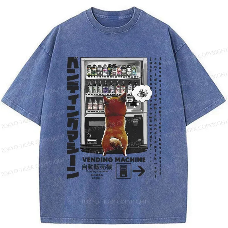 Kyoto-Lion Japanese Vending Machine Washed T-Shirt
