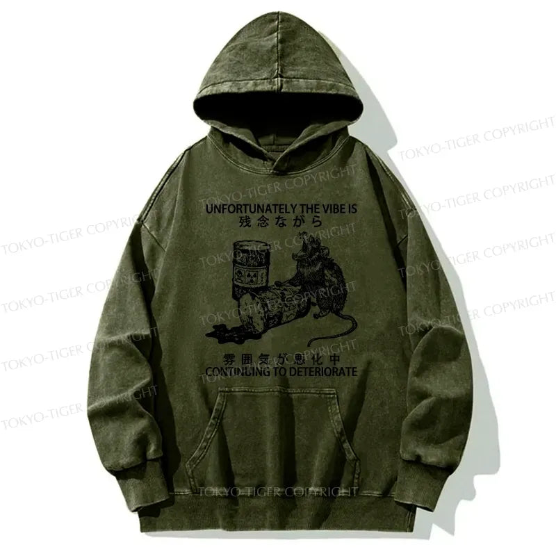 Kyoto-Lion The Vibe Is Continuing To Deteriorate Washed Hoodie