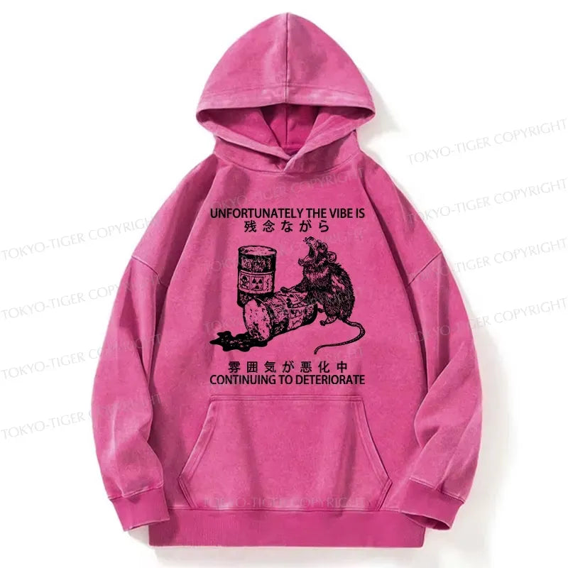 Kyoto-Lion The Vibe Is Continuing To Deteriorate Washed Hoodie