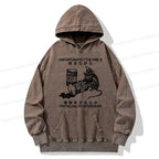 Kyoto Lion Washed Hoodie for Streetwear