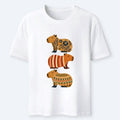 Japanese folk floral capybara t-shirt