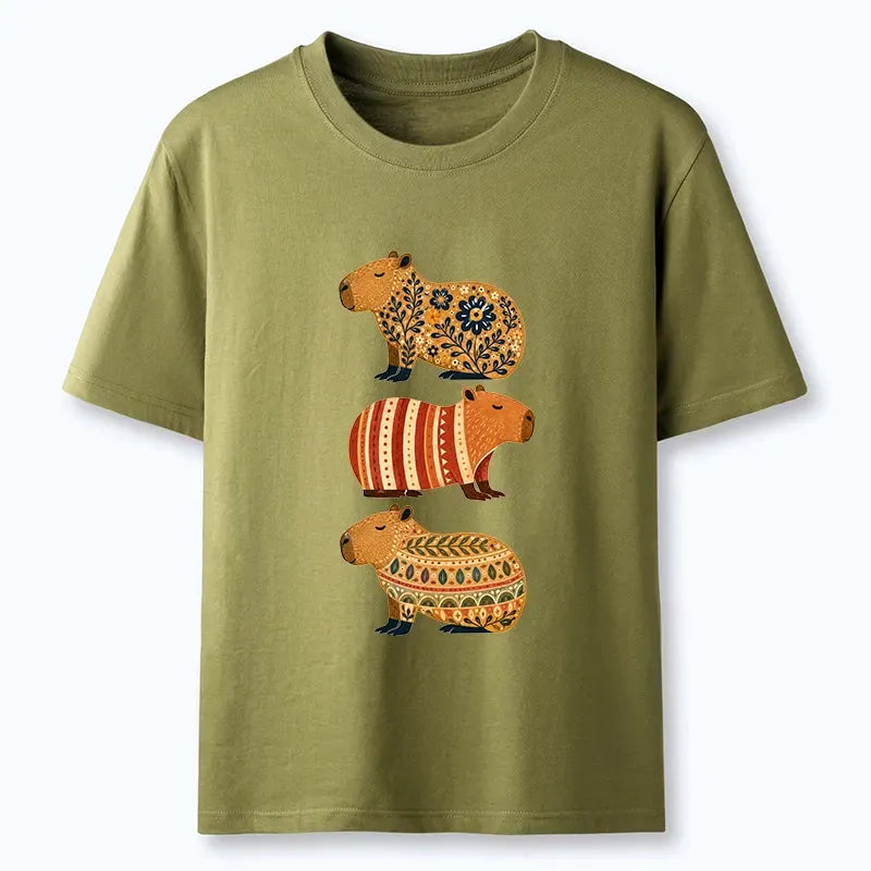 capybara trio classic tee for summer