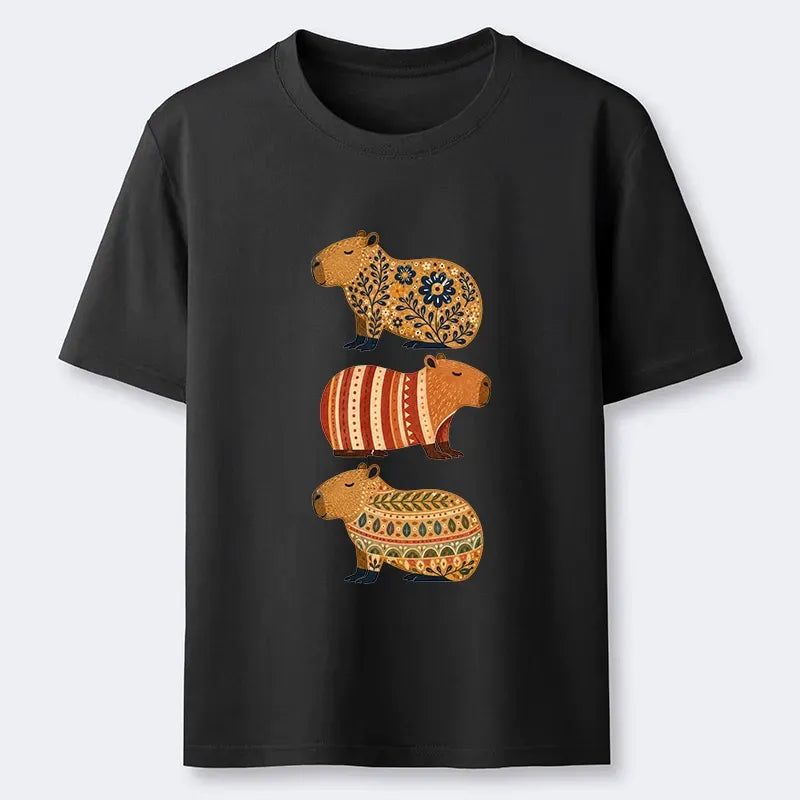 capybara trio classic tee for summer