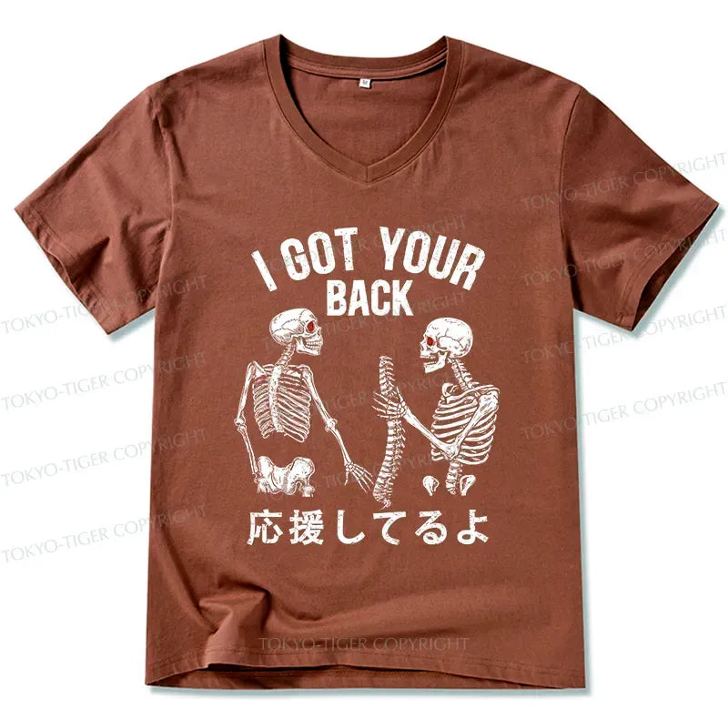 Japanese Funny V-Neck T-Shirt for Summer