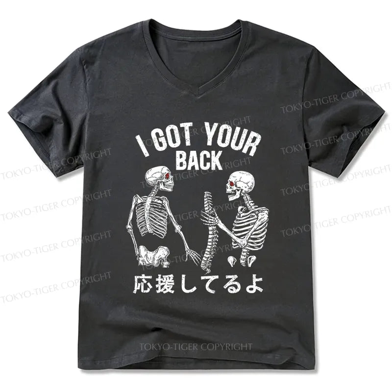 Japanese Funny V-Neck T-Shirt for Summer