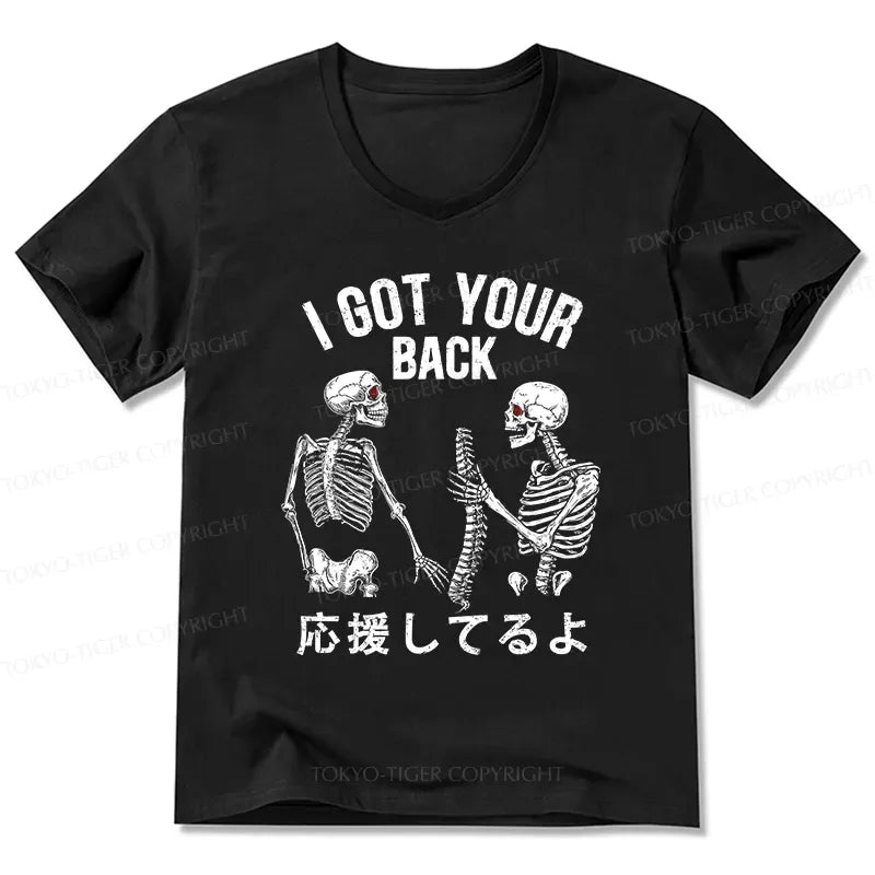 Japanese Funny V-Neck T-Shirt for Summer