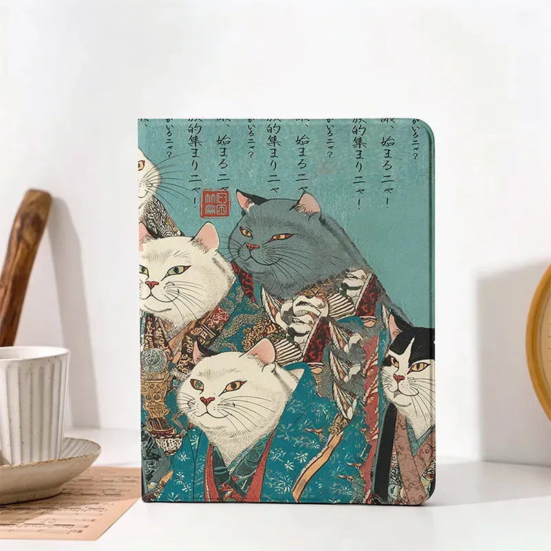 Vintage Ukiyo-e Cat iPad Case Gift Idea