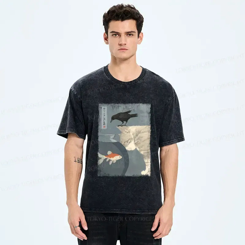 Japanese Washed T-Shirt for Daily Wear