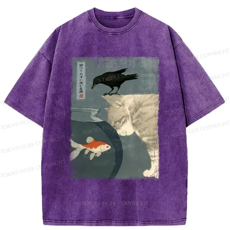 Japanese Washed T-Shirt for Daily Wear