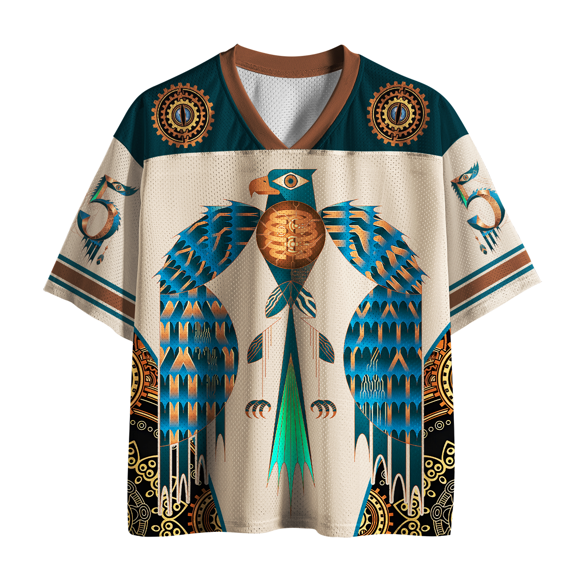 Kyoto-Lion Mechanical Steampunk Eagle Wing of Firmament Mesh Jersey