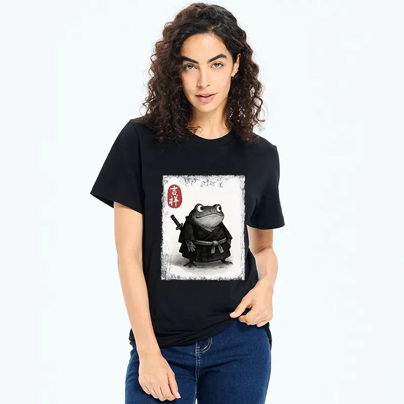 Vintage Kyoto-Lion Samurai T-Shirt for Casual Wear