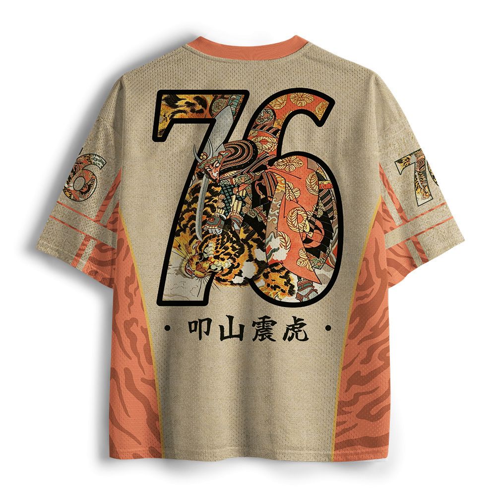 Kyoto-Lion Japanese Samurai Tiger Mesh Jersey